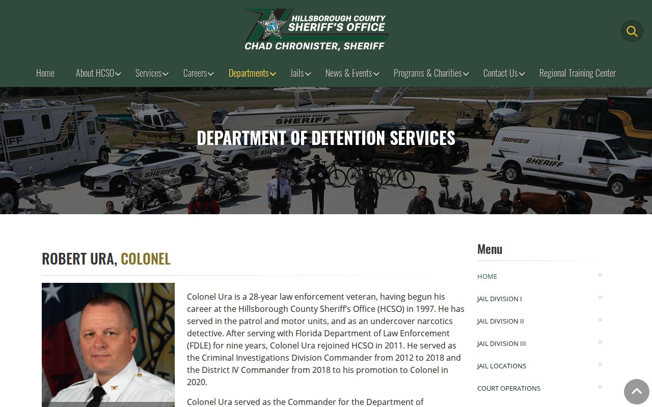 HCSO Detention Services source for Falkenburg Road Jail release search